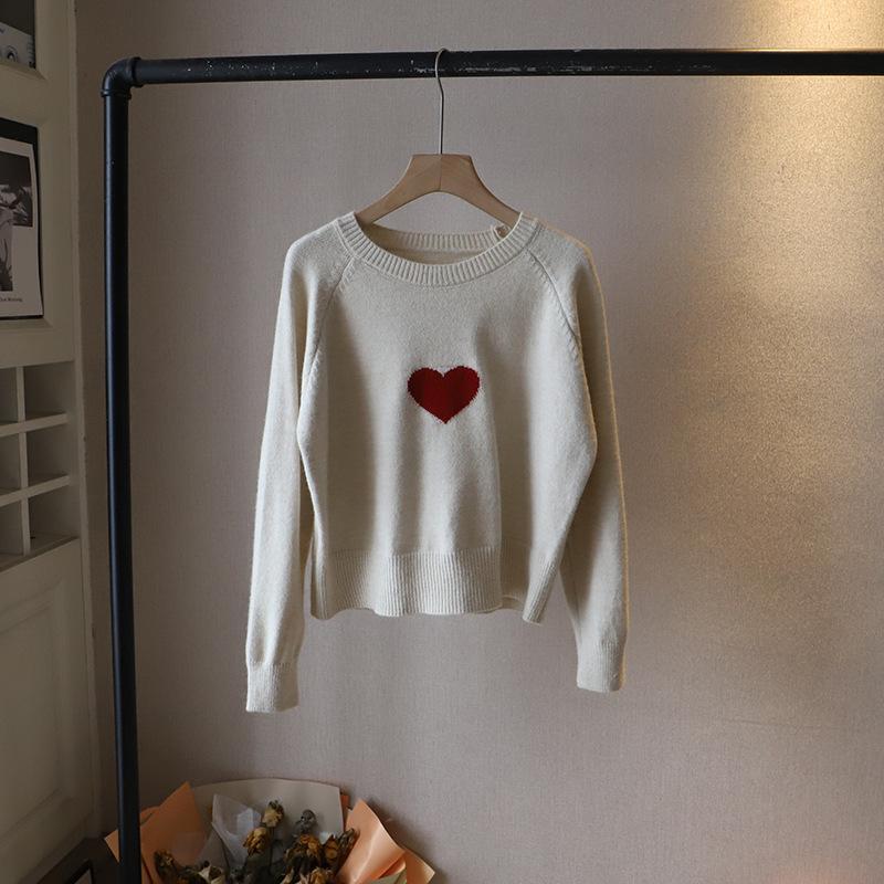 Knitwear | Big Heart’ Cashmere Crewneck – Womens Clothing Knitwear