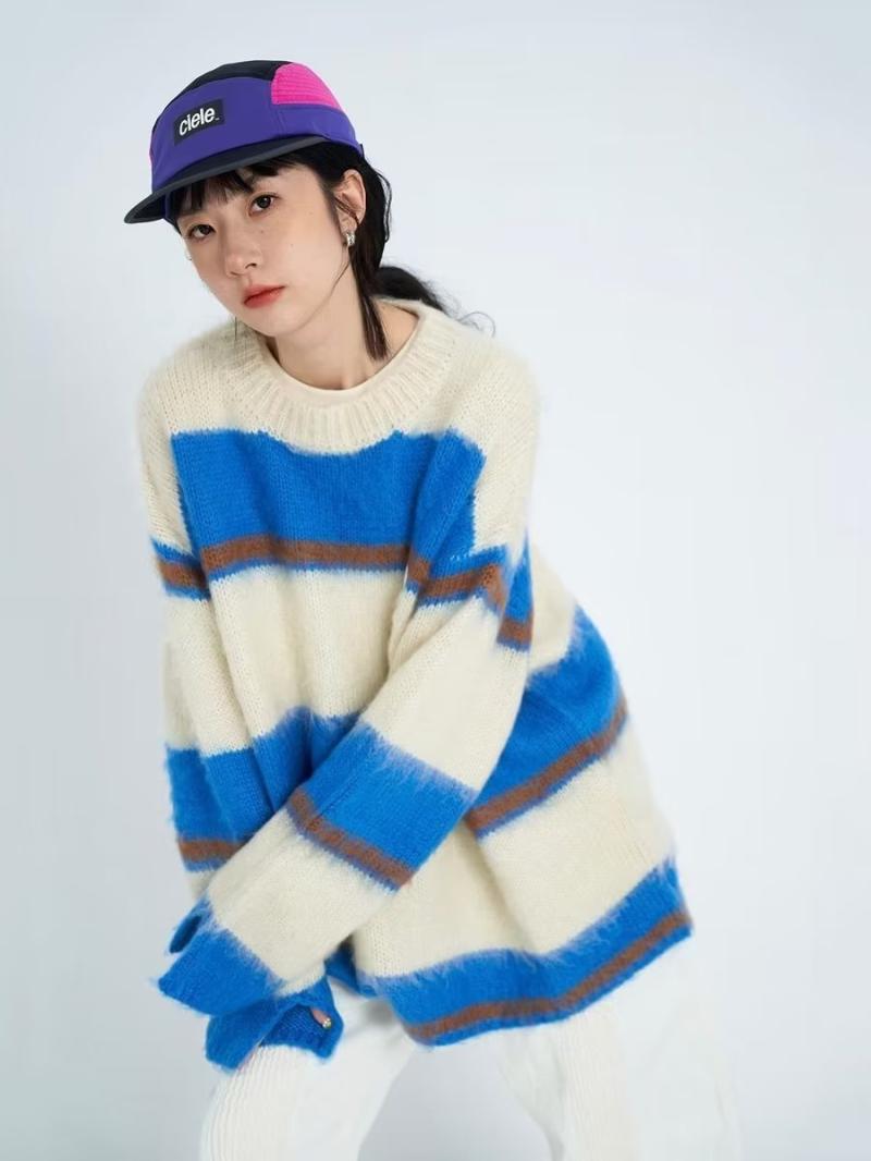 Knitwear | Hollywood Acid Striped Mohair Knit – Womens Clothing Knitwear