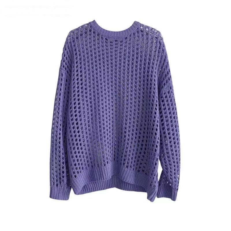 Knitwear | Lavender Cutout Sweater – Womens Clothing Knitwear