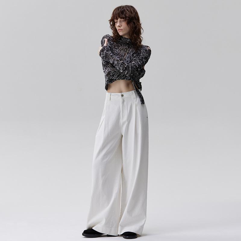 Pants & Shorts | Simple Casual Wide Leg Pants-White – Womens Clothing Pants & Shorts