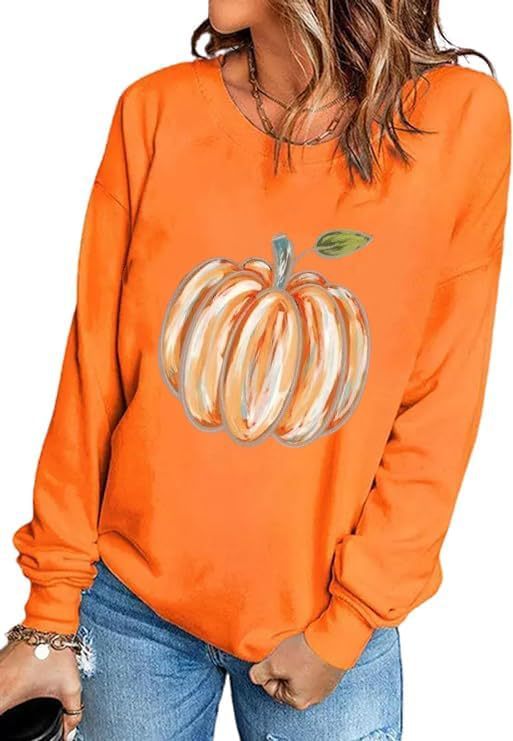 Sweatshirts | Pumpkin Sweatshirt – Womens Clothing Sweatshirts