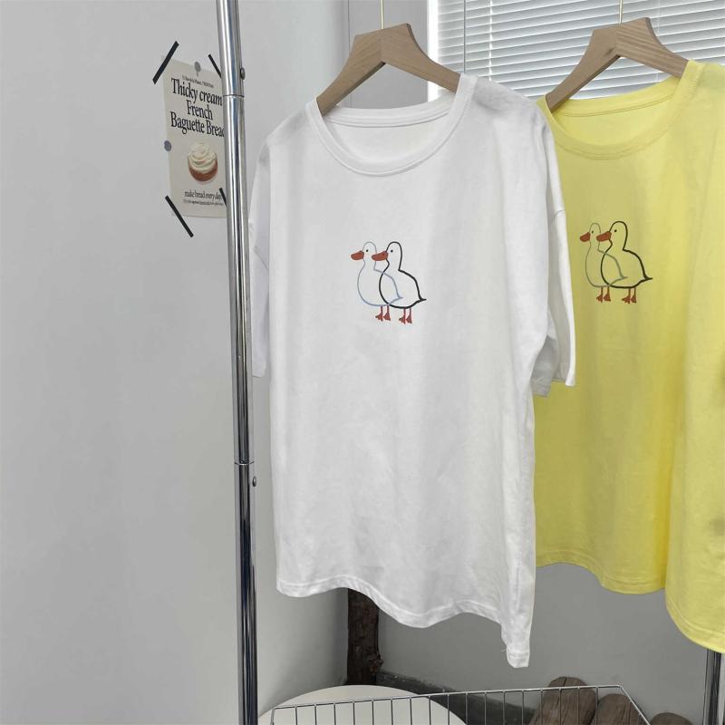 T-shirts & Shirts | Couple Duck Patchwork Tee – Womens Clothing T-shirts & Shirts