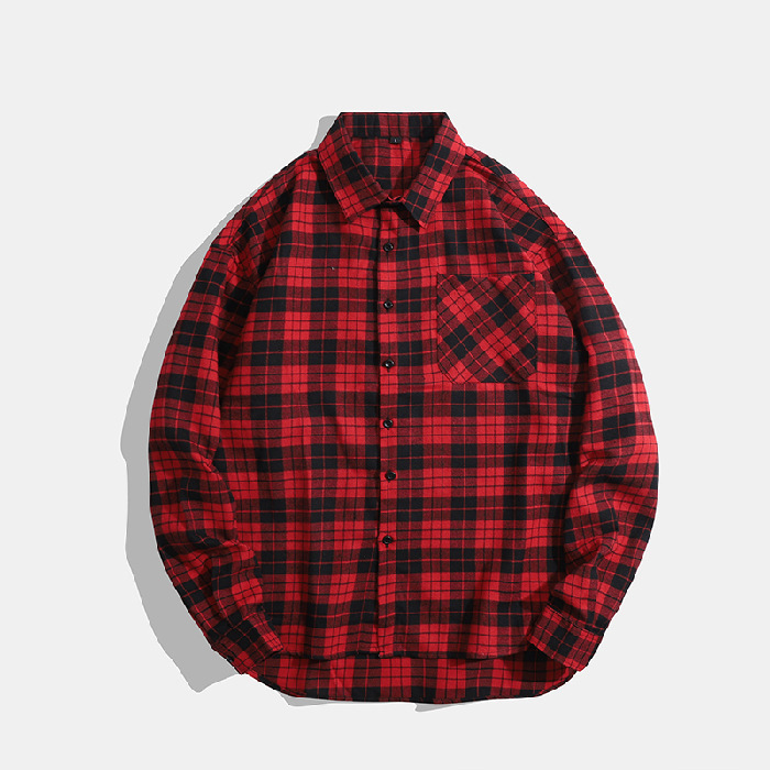 T-shirts & Shirts | Red Check Graphic Print Flannel Shirt – Womens Clothing T-shirts & Shirts