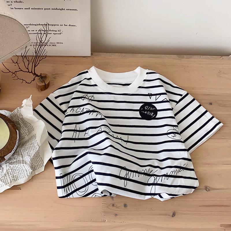 Tops | Bunny Striped Tee-Black – Womens Clothing Tops