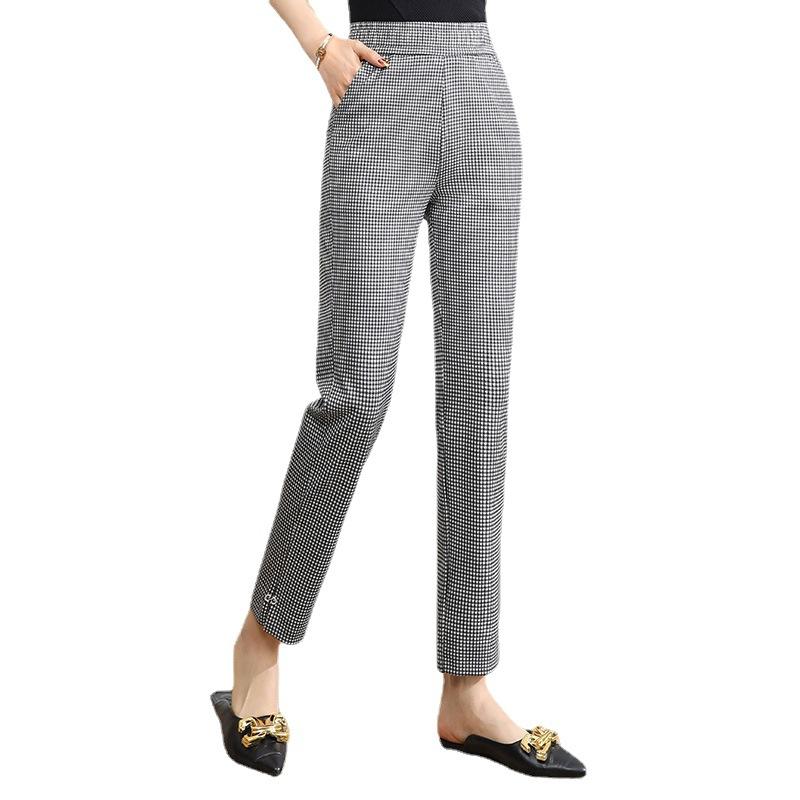 Pants & Shorts | Grey Houndstooth Cropped Trousers – Womens Clothing Pants & Shorts